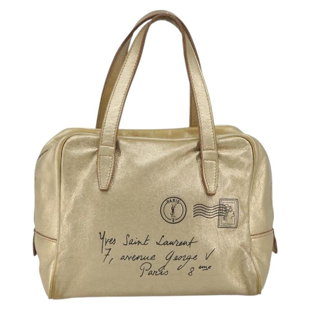 Saint Laurent Leather Y Mail Handbag Gold